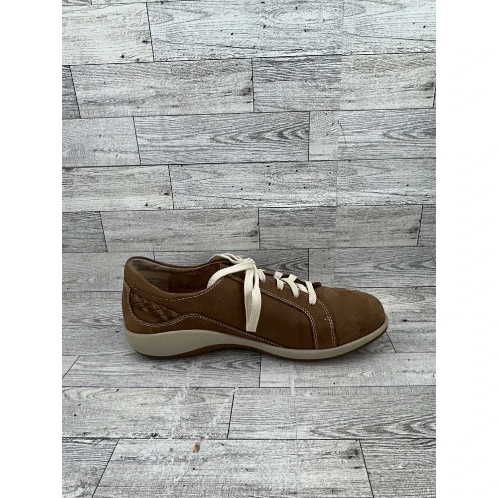 Aetrex DM302 Brown Leather Lace Up Orthopedic Walking Sneakers Men Sz 10.5-11‎